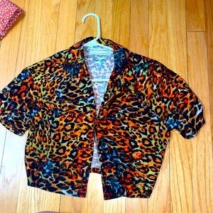 NEVER WORN Leopard Print Urban Top